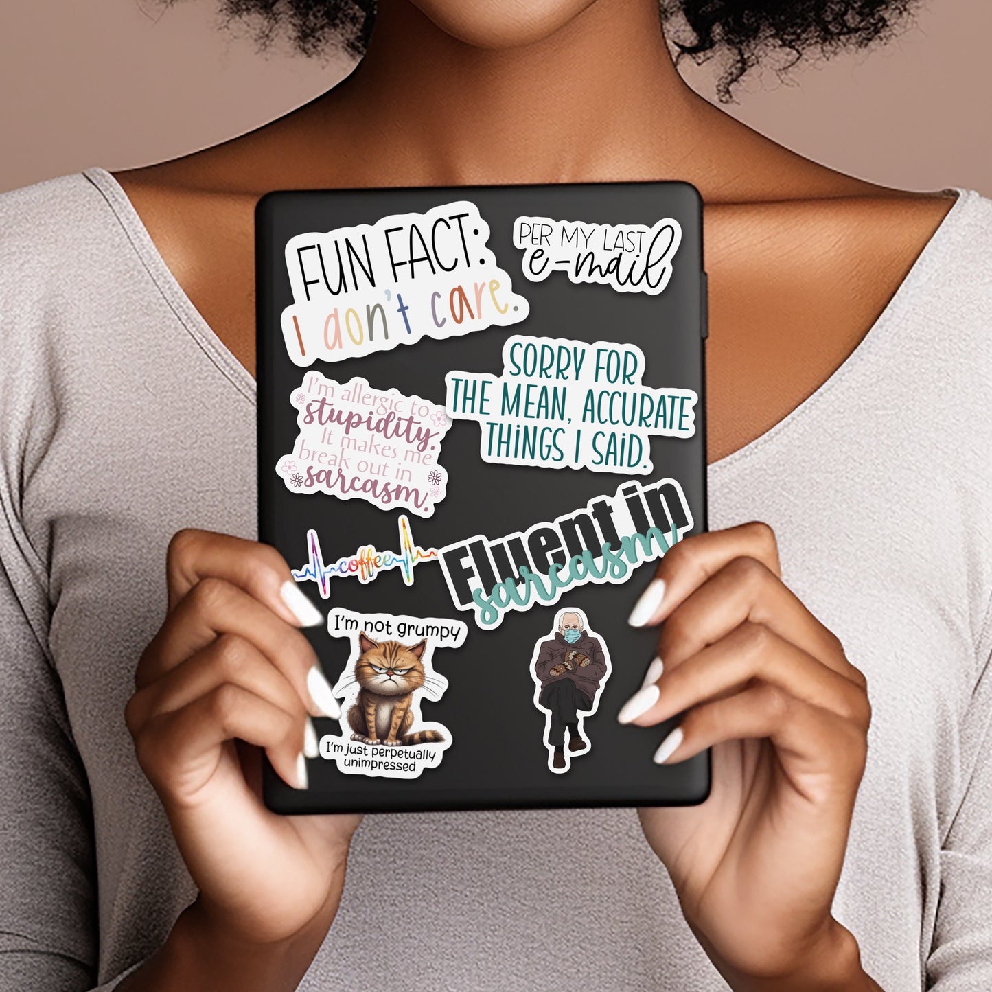 Fun Fact I Don’t Care funny sticker for Laptop, Best Friend Gift for Him, Secret Santa Gift for coworker, Snarky Water Bottle Stickers,