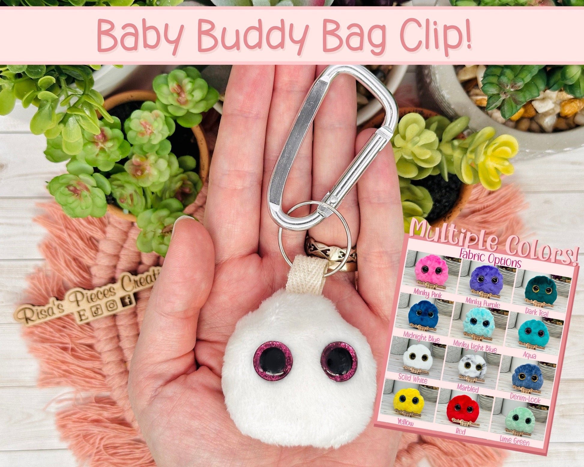 Baby Worry Buddy Bag Clip, Sensory Comfort Toy Keychain, Sensory Keyring, sensory plush, calming sensory toy, emotional support, fidget stim