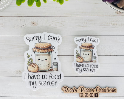 Introvert Homesteader Sticker for Laptop or Water Bottle, Friend Gift for Introvert, Neurodivergent Gift, Sourdough Starter, Homesteading