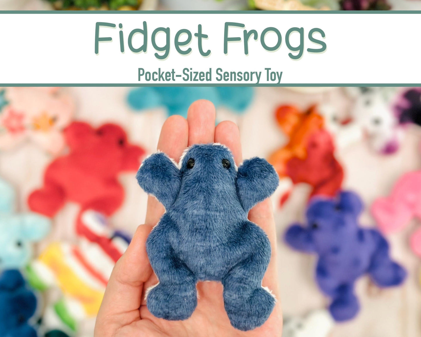 Fidget Frog, Pocket Frog Sensory Comfort item, sensory fidget, emotional calming, beanie animal, soothing support, worry pet toad, stim
