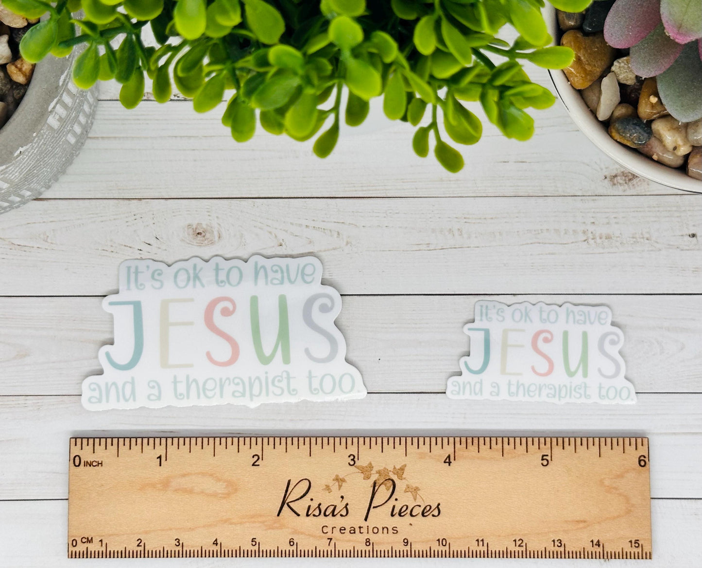 Jesus and a Therapist Sticker, Christian sticker, Encouragement for Friend, Motivational Inspirational Sticker, For Sister, Best Friend Gift