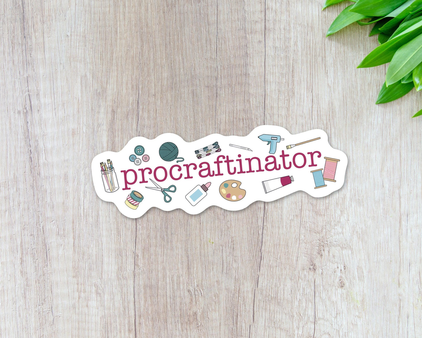 Procraftinator Arts and Crafts Sticker for Crafter, Artist Stickers, Best Friend Birthday Gift for Knitter, For Painter, Art Teacher Gift
