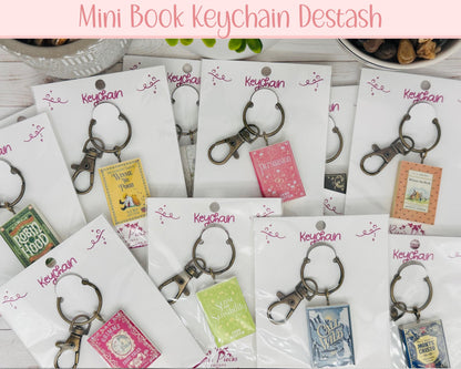 Miniature Book Keychain: Reader Gift, Book Lover, Bibliophile