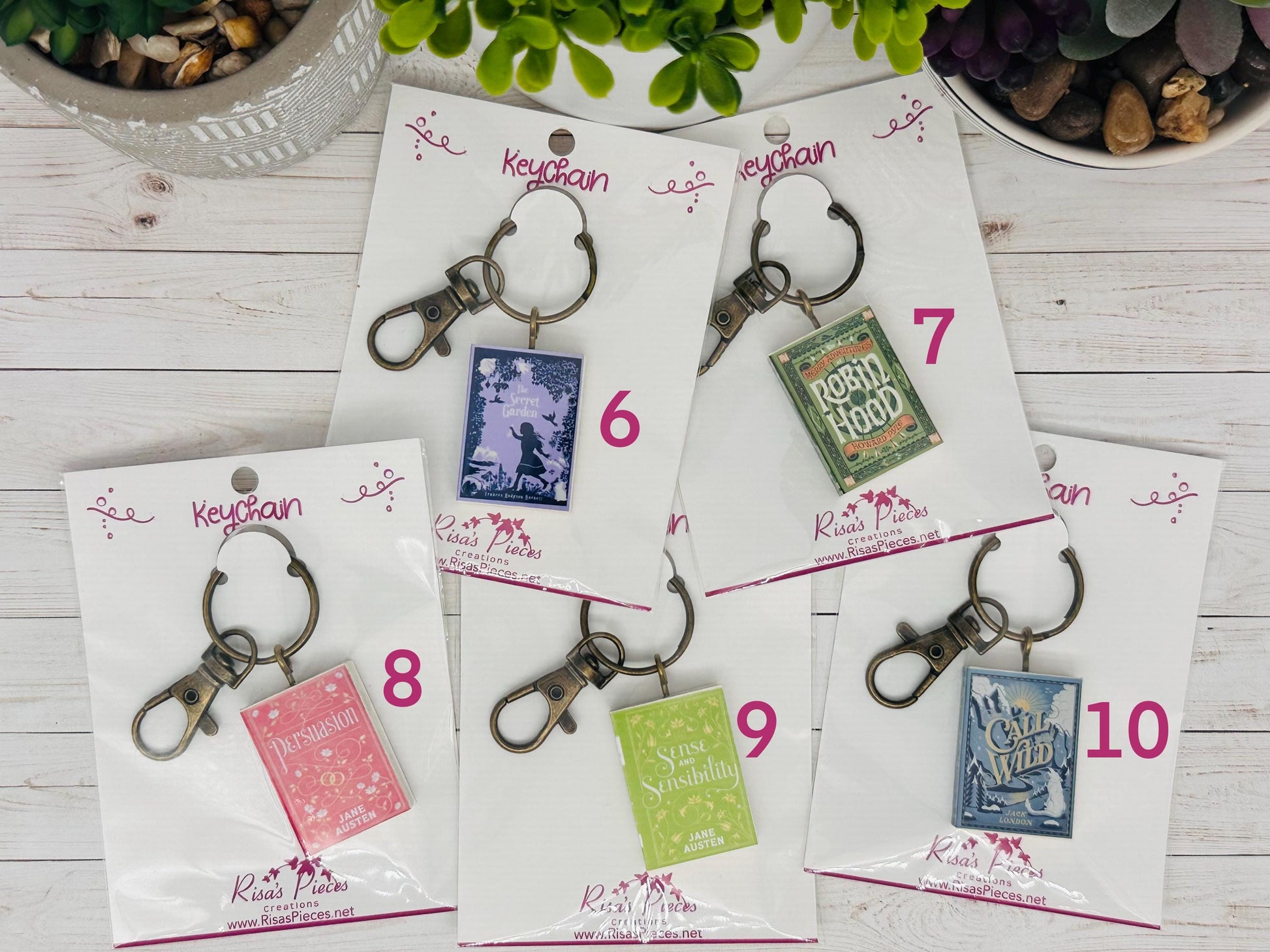 Miniature Book Keychain: Reader Gift, Book Lover, Bibliophile