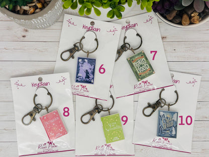 Miniature Book Keychain: Reader Gift, Book Lover, Bibliophile