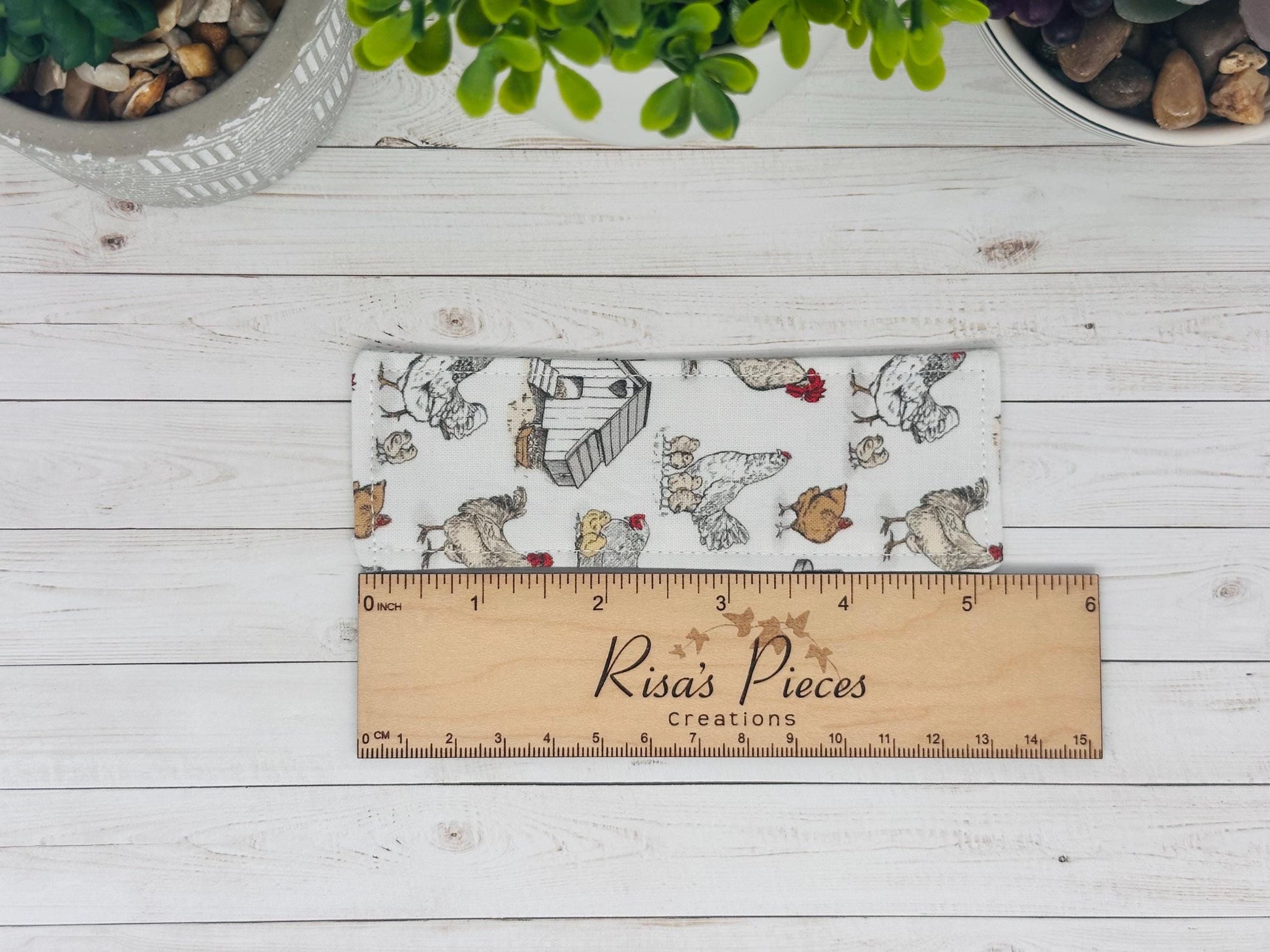 Chicken Fabric Bookmark, Gift for girl who loves chickens, book club gift, for reader, Stocking stuffers for book lover, best friend gift
