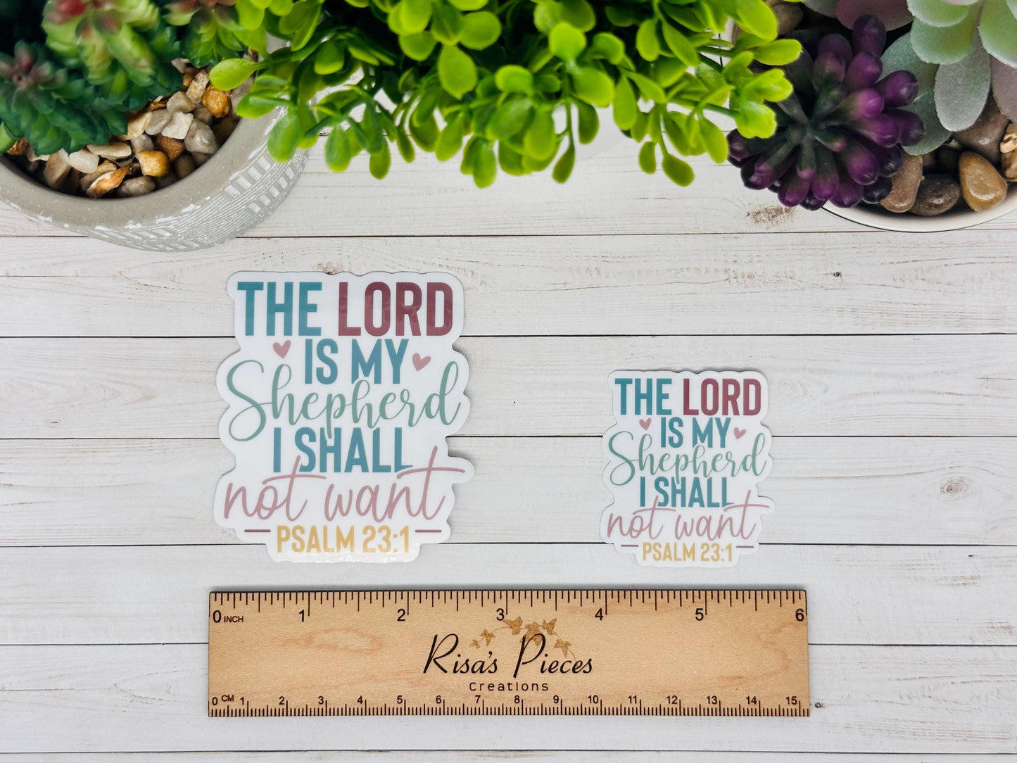 Faith Sticker Pack, Christian Stickers, Bible Verse, Religious Gift for Her, Bible Study Gift for Friend, Psalm 23, She Believed She Could