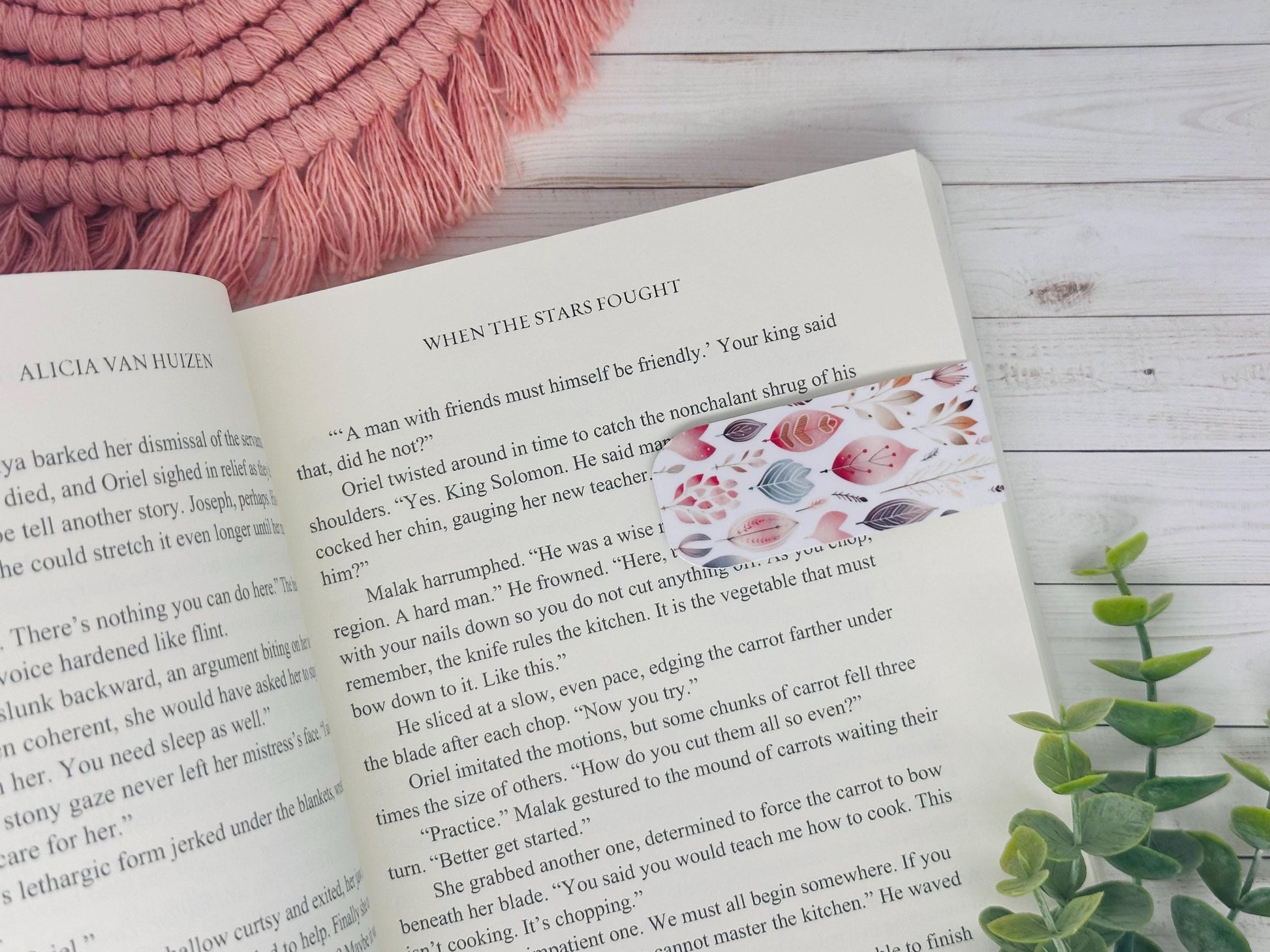 Boho Watercolor Botanical Leaf Magnetic Bookmarks, Reading Accessory, Planner Accessory, Bookish Gift for Book Club, Book Lover Reader Gift