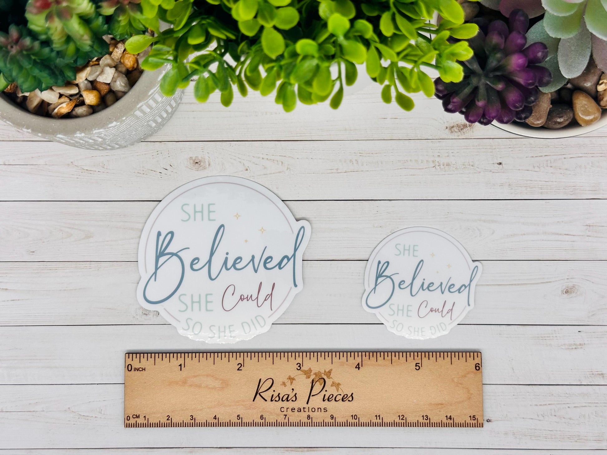 Faith Sticker Pack, Christian Stickers, Bible Verse, Religious Gift for Her, Bible Study Gift for Friend, Psalm 23, She Believed She Could