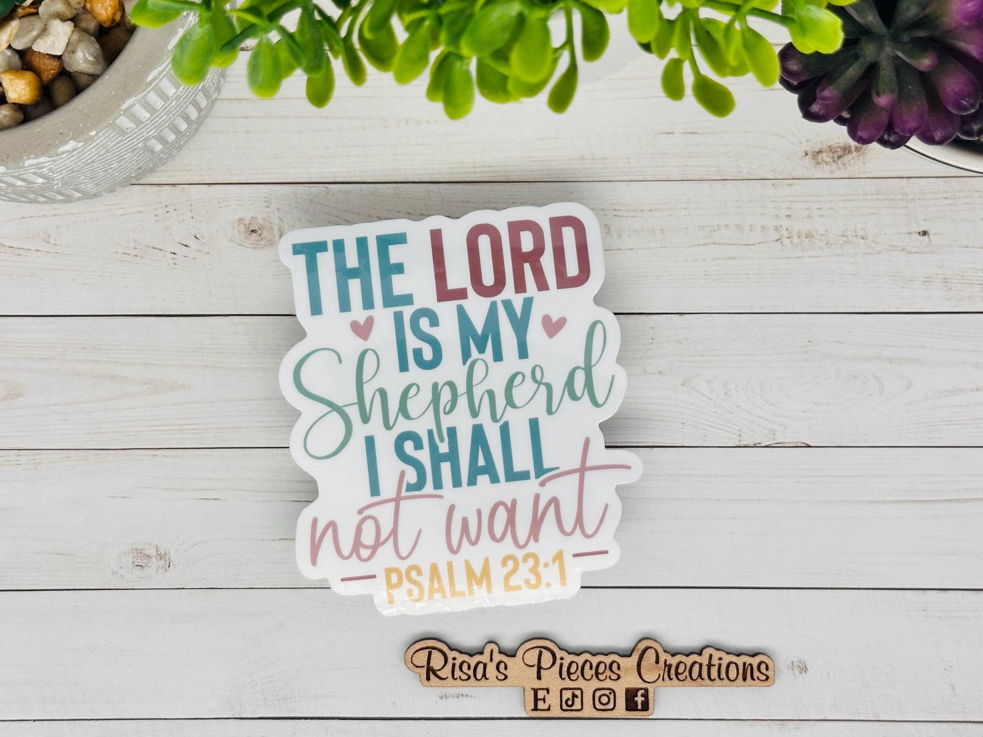 Faith Sticker Pack, Christian Stickers, Bible Verse, Religious Gift for Her, Bible Study Gift for Friend, Psalm 23, She Believed She Could