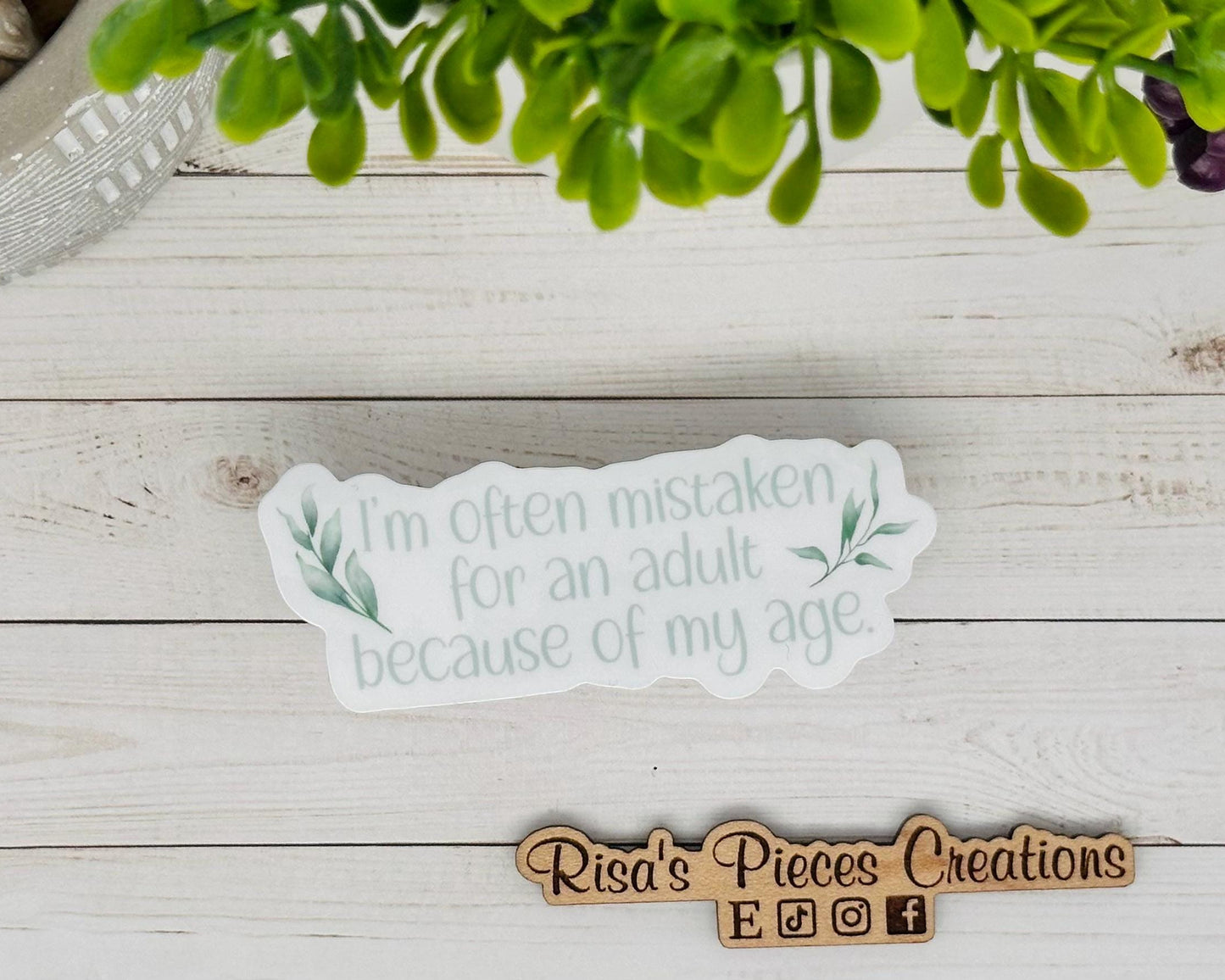 Often Mistaken for an Adult Snarky Sticker for Laptop, Funny Quote Gift for Her, Sarcastic Sticker, Best Friend Birthday Gift, Adulting