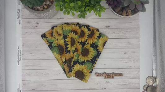 Sunflower Fabric Bookmark, book club gift, for reader, Stocking stuffer for book lover, best friend teacher gift, for mom, Cloth bookmark