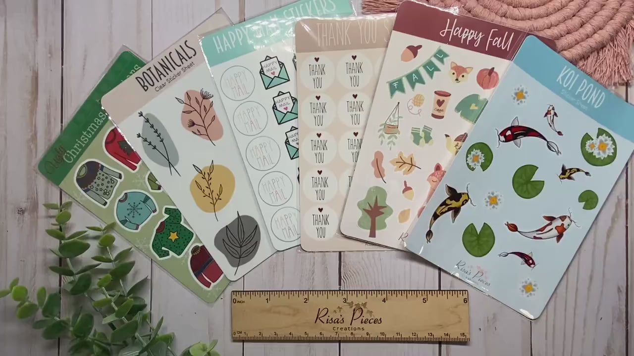 Humble Pie Sticker Sheet, Pie Planner Stickers, Thanksgiving Holiday Sticker Sheets, Dessert Stickers for Journal, Pi Day Sticker Sheet